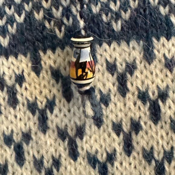 Artesania Size Small Alpaca Wool Blend Handmade Peru Hooded Sweater - Picture 3 of 13